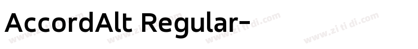 AccordAlt Regular字体转换